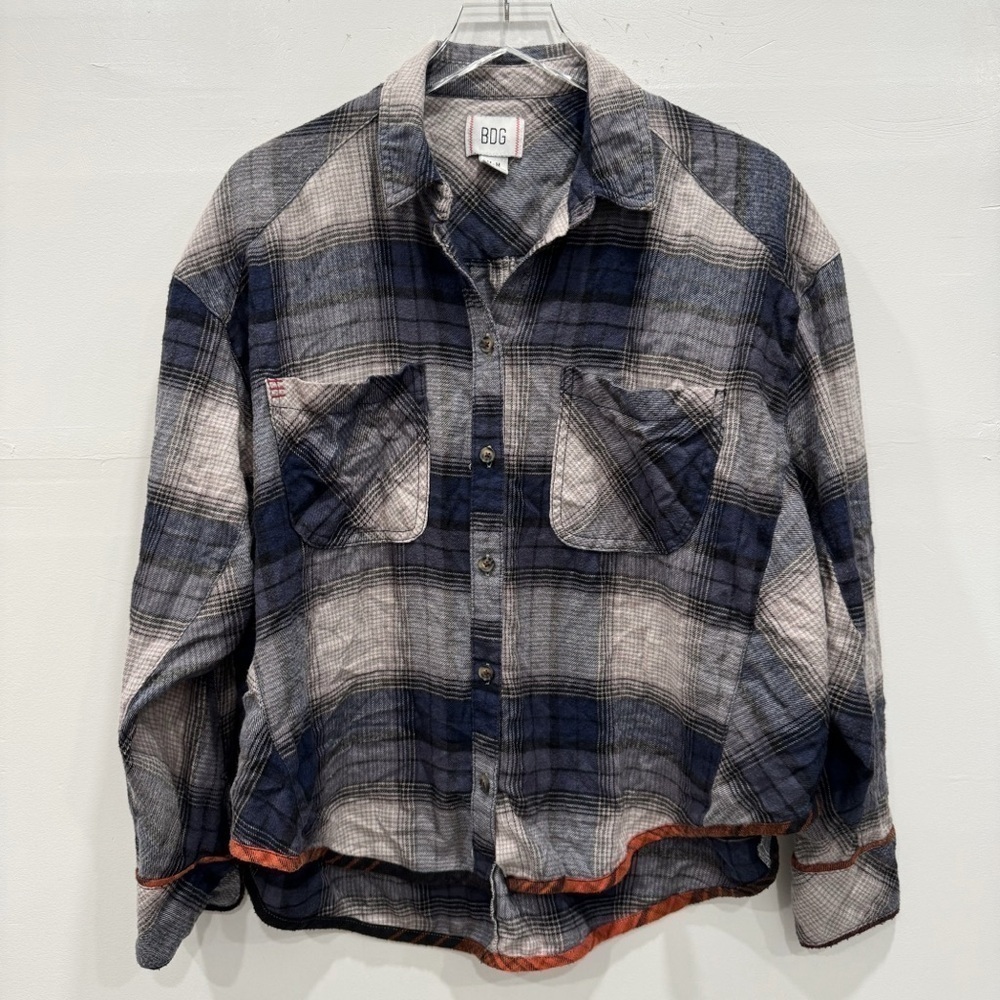 BDG Urban Outfitters Karl Slouchy Flannel Button Down Shirt Medium - Picture 2 of 10